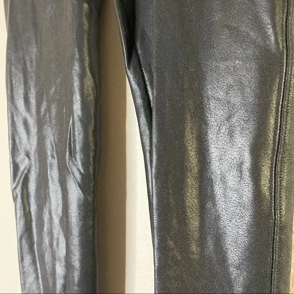 SPANX black faux leather leggings S - Picture 5 of 12